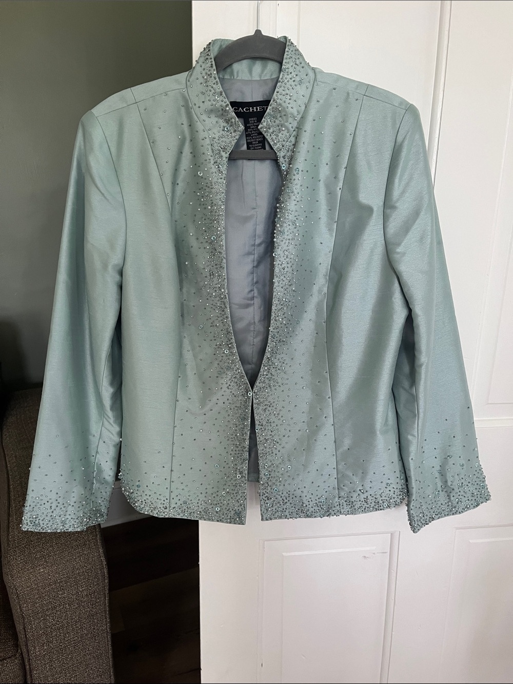 Cachet Event Evening Wear Jacket Bead Embellished